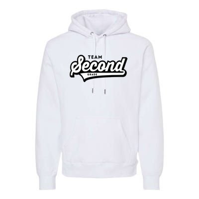 2nd Grade Team School Teacher Second Baseball Style Premium Hoodie