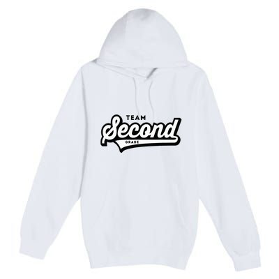 2nd Grade Team School Teacher Second Baseball Style Premium Pullover Hoodie