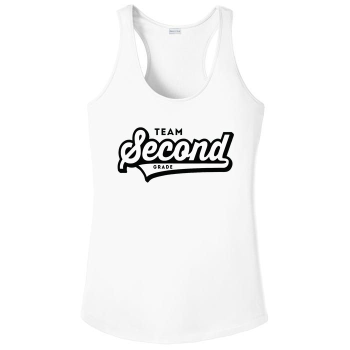 2nd Grade Team School Teacher Second Baseball Style Ladies PosiCharge Competitor Racerback Tank