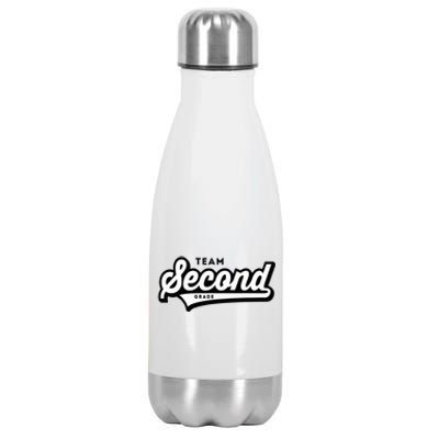 2nd Grade Team School Teacher Second Baseball Style Stainless Steel Insulated Water Bottle