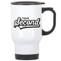 2nd Grade Team School Teacher Second Baseball Style Stainless Steel Travel Mug