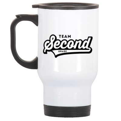 2nd Grade Team School Teacher Second Baseball Style Stainless Steel Travel Mug