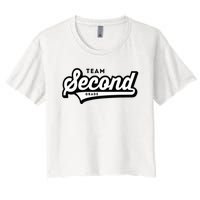 2nd Grade Team School Teacher Second Baseball Style Women's Crop Top Tee