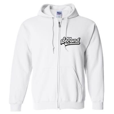 2nd Grade Team School Teacher Second Baseball Style Full Zip Hoodie