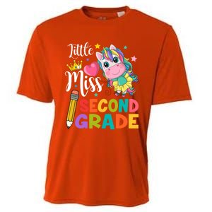 2Nd Grade Unicorn Student Teacher Little Miss Second Grade Meaningful Gift Cooling Performance Crew T-Shirt