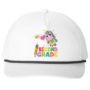 2Nd Grade Unicorn Student Teacher Little Miss Second Grade Meaningful Gift Snapback Five-Panel Rope Hat