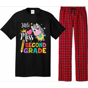 2Nd Grade Unicorn Student Teacher Little Miss Second Grade Meaningful Gift Pajama Set