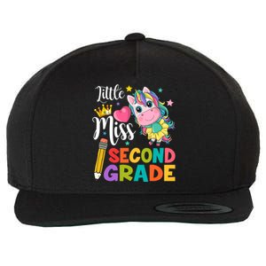 2Nd Grade Unicorn Student Teacher Little Miss Second Grade Meaningful Gift Wool Snapback Cap