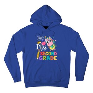 2Nd Grade Unicorn Student Teacher Little Miss Second Grade Meaningful Gift Hoodie