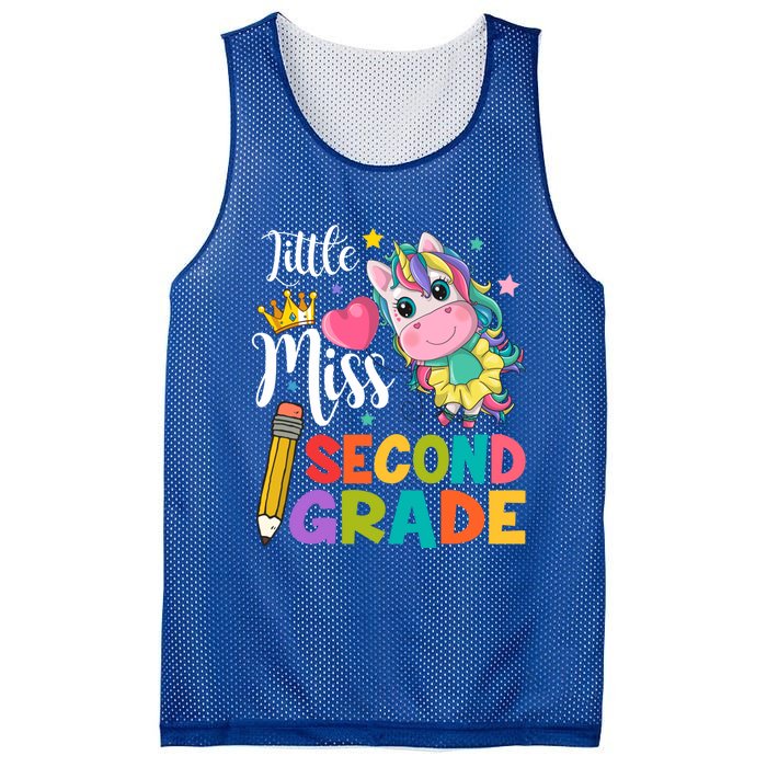 2Nd Grade Unicorn Student Teacher Little Miss Second Grade Meaningful Gift Mesh Reversible Basketball Jersey Tank