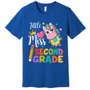 2Nd Grade Unicorn Student Teacher Little Miss Second Grade Meaningful Gift Premium T-Shirt