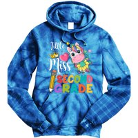 2Nd Grade Unicorn Student Teacher Little Miss Second Grade Meaningful Gift Tie Dye Hoodie