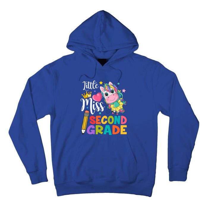 2Nd Grade Unicorn Student Teacher Little Miss Second Grade Meaningful Gift Tall Hoodie