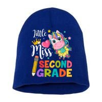 2Nd Grade Unicorn Student Teacher Little Miss Second Grade Meaningful Gift Short Acrylic Beanie