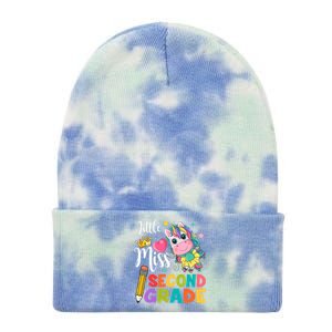 2Nd Grade Unicorn Student Teacher Little Miss Second Grade Meaningful Gift Tie Dye 12in Knit Beanie