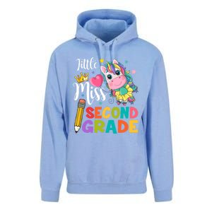 2Nd Grade Unicorn Student Teacher Little Miss Second Grade Meaningful Gift Unisex Surf Hoodie