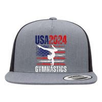 2024 Gymnastics Usa Flag Flat Bill Trucker Hat