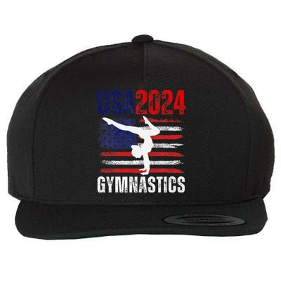 2024 Gymnastics Usa Flag Wool Snapback Cap