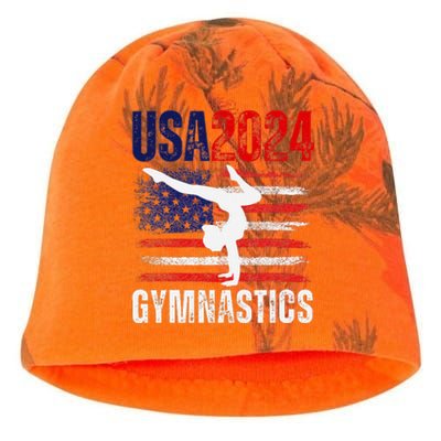 2024 Gymnastics Usa Flag Kati - Camo Knit Beanie