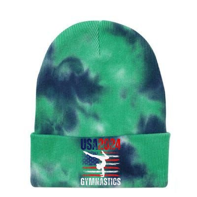 2024 Gymnastics Usa Flag Tie Dye 12in Knit Beanie