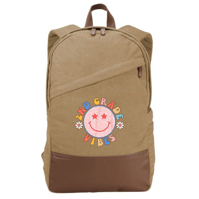 2nd Grade Vibes Back To School Funny Teacher Student Cotton Canvas Backpack