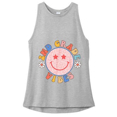 2nd Grade Vibes Back To School Funny Teacher Student Ladies PosiCharge Tri-Blend Wicking Tank