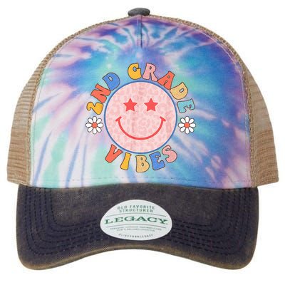 2nd Grade Vibes Back To School Funny Teacher Student Legacy Tie Dye Trucker Hat
