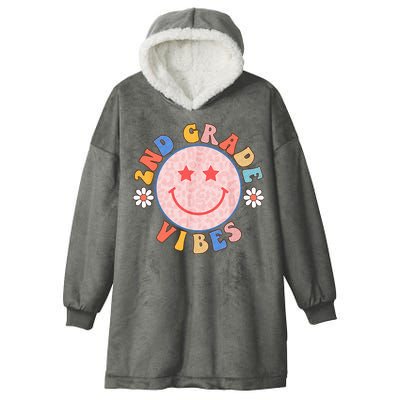 2nd Grade Vibes Back To School Funny Teacher Student Hooded Wearable Blanket