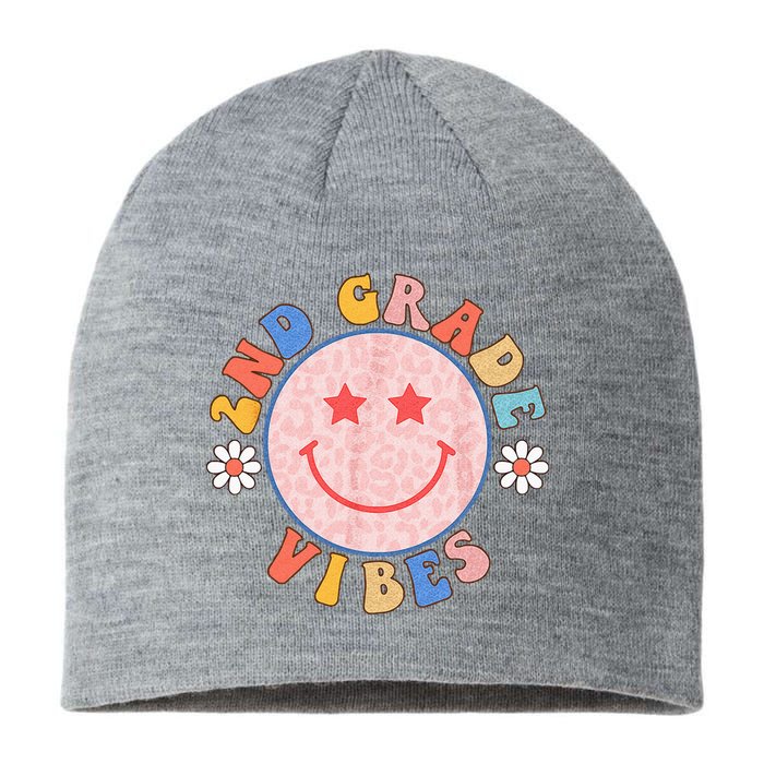 2nd Grade Vibes Back To School Funny Teacher Student Sustainable Beanie