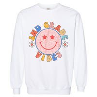 2nd Grade Vibes Back To School Funny Teacher Student Garment-Dyed Sweatshirt