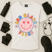 2nd Grade Vibes Back To School Funny Teacher Student Cooling Performance Crew T-Shirt