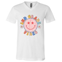 2nd Grade Vibes Back To School Funny Teacher Student V-Neck T-Shirt