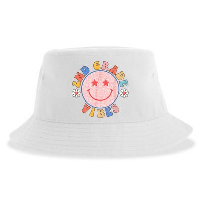 2nd Grade Vibes Back To School Funny Teacher Student Sustainable Bucket Hat