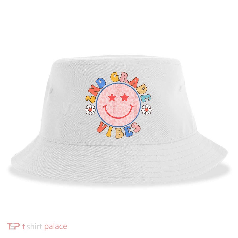 2nd Grade Vibes Back To School Funny Teacher Student Sustainable Bucket Hat