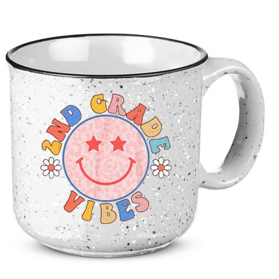 2nd Grade Vibes Back To School Funny Teacher Student 15oz Campfire Ceramic Mug