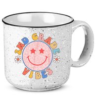 2nd Grade Vibes Back To School Funny Teacher Student 15oz Campfire Ceramic Mug