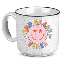 2nd Grade Vibes Back To School Funny Teacher Student 15oz Campfire Ceramic Mug