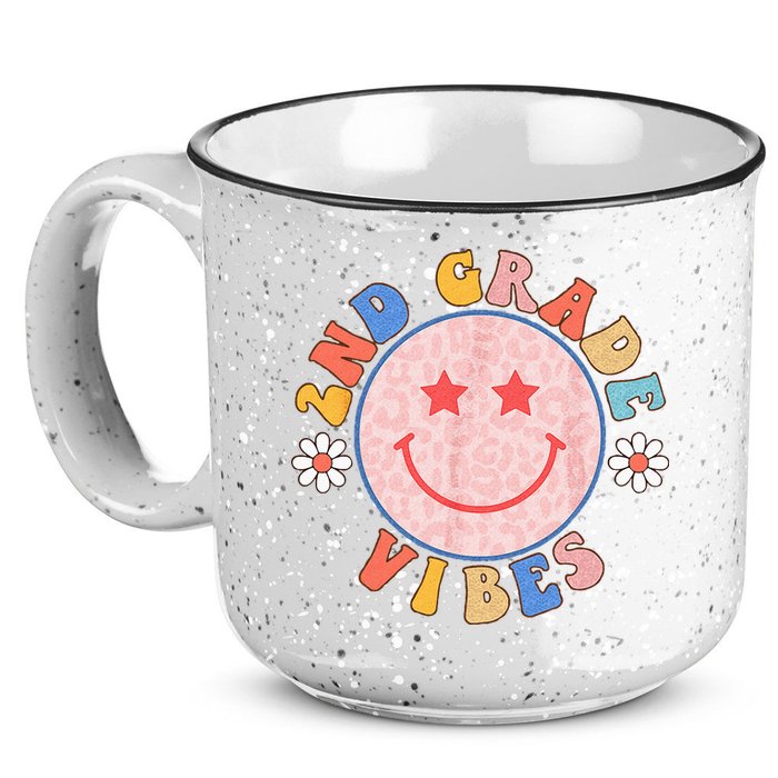 2nd Grade Vibes Back To School Funny Teacher Student 15oz Campfire Ceramic Mug