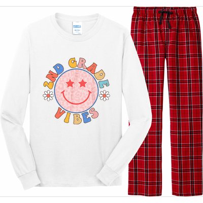 2nd Grade Vibes Back To School Funny Teacher Student Long Sleeve Pajama Set