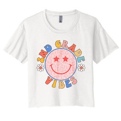 2nd Grade Vibes Back To School Funny Teacher Student Crop Top