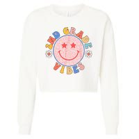 2nd Grade Vibes Back To School Funny Teacher Student Cropped Pullover Crew
