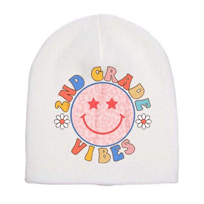 2nd Grade Vibes Back To School Funny Teacher Student Short Acrylic Beanie