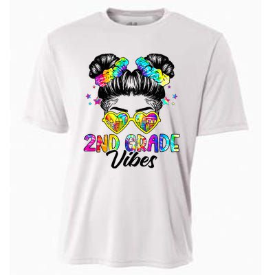 2nd Grade Vibes Messy Bun Second Grade Back To School Cooling Performance Crew T-Shirt