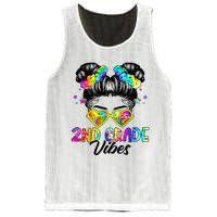 2nd Grade Vibes Messy Bun Second Grade Back To School Mesh Reversible Basketball Jersey Tank