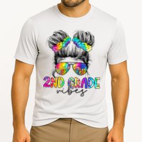 2nd Grade Vibes Messy Hair Bun Girl Back To School First Day Of Second Grade Cooling Performance Crew T-Shirt