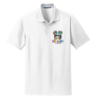 2nd Grade Vibes Messy Hair Bun Girl Back To School First Day Of Second Grade Dry Zone Grid Polo