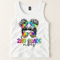 2nd Grade Vibes Messy Hair Bun Girl Back To School First Day Of Second Grade Tank Top