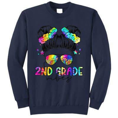 2nd Grade Vibes Messy Bun Second Grade Back To School Sweatshirt