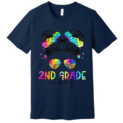 2nd Grade Vibes Messy Bun Second Grade Back To School Premium T-Shirt