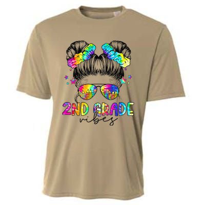 2nd Grade Vibes Messy Bun Second Grade Back To School Cooling Performance Crew T-Shirt